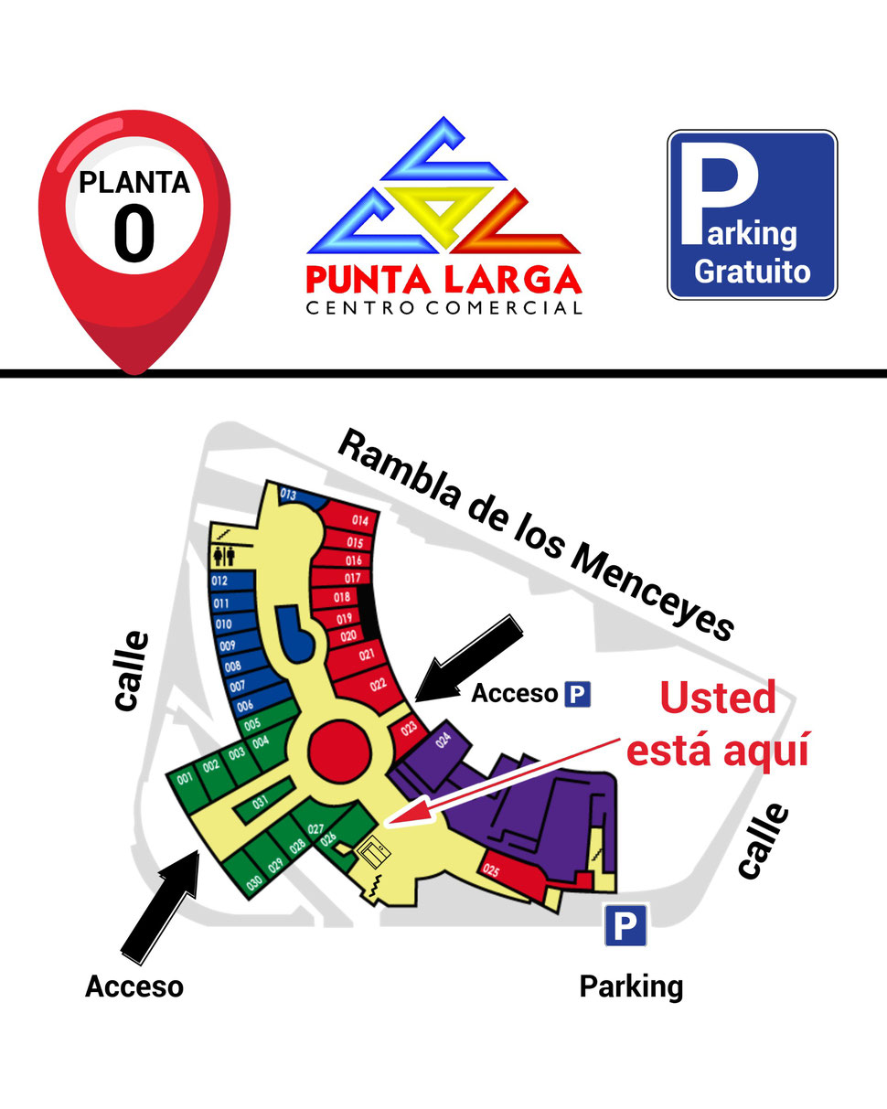 Planos del nivel 0 del Centro Comercial Punta Larga