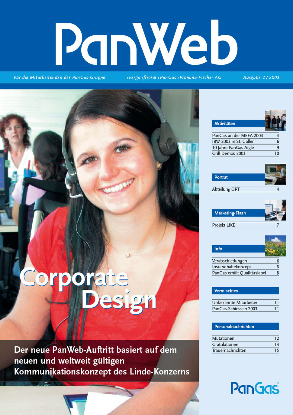 PanGas PanWeb 2003-2 Titelseite