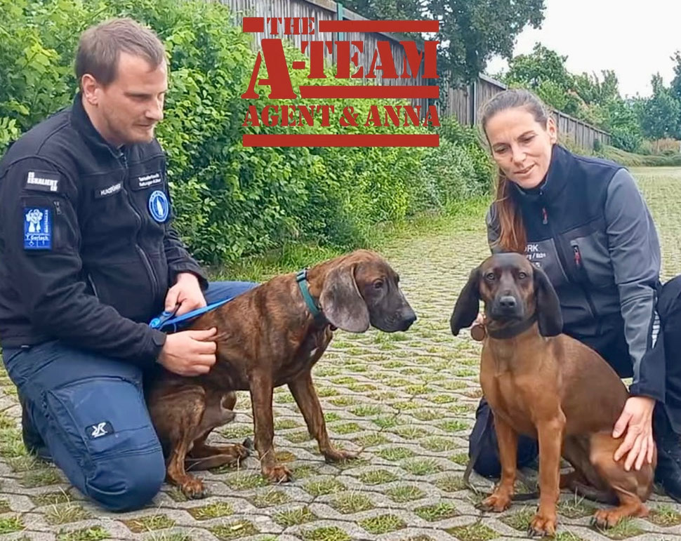 (v.l.n.r.) Team Tobias Gerlach mit Agent - Team Susann Duwe mit Anna
