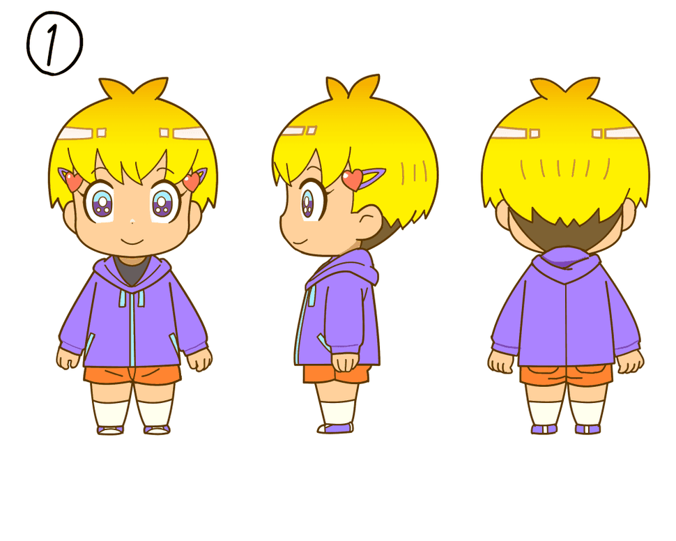 キャラクターデザイン カラーパターン1調整