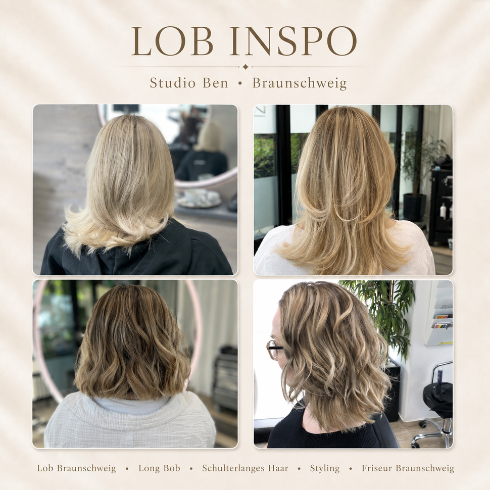 Long Bob und schulterlange Frisuren mit weichem Styling bei Studio Ben Braunschweig
