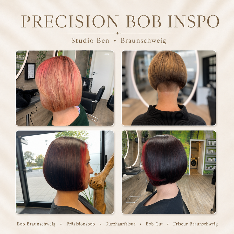 Präzise Bob-Haarschnitte und moderne Kurzhaarfrisuren bei Studio Ben Friseur Braunschweig