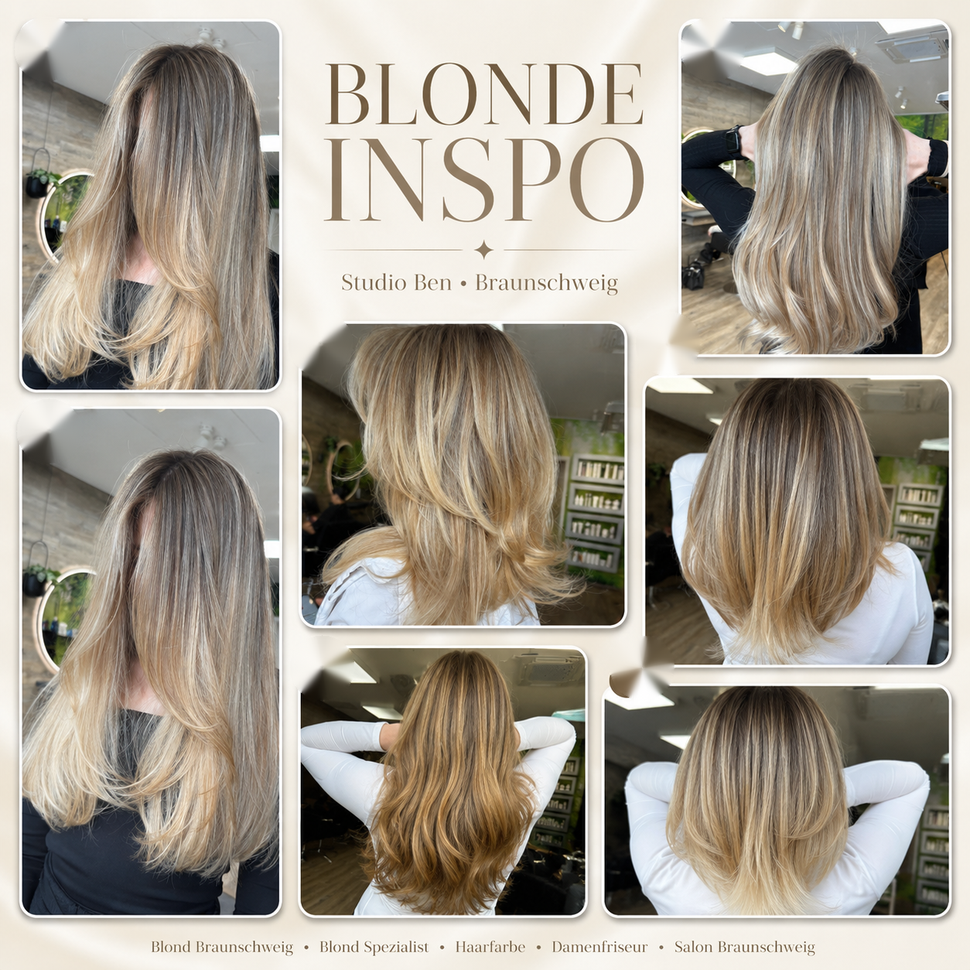 Blonde Frisuren und Blondtöne bei Studio Ben, Blond Spezialist und Friseur in Braunschweig