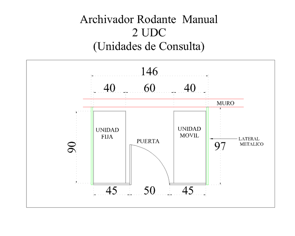 Medidas y precios de un Archivador Rodante - Archivos Rodantes