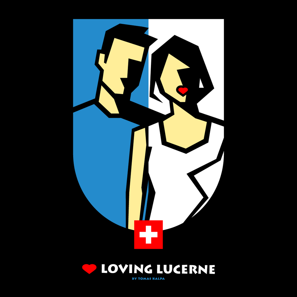 Vector Art LOVING LUCERNE: Copyright by Tomas Kalpa & TRIO-CONCEPT Thomas Haefliger