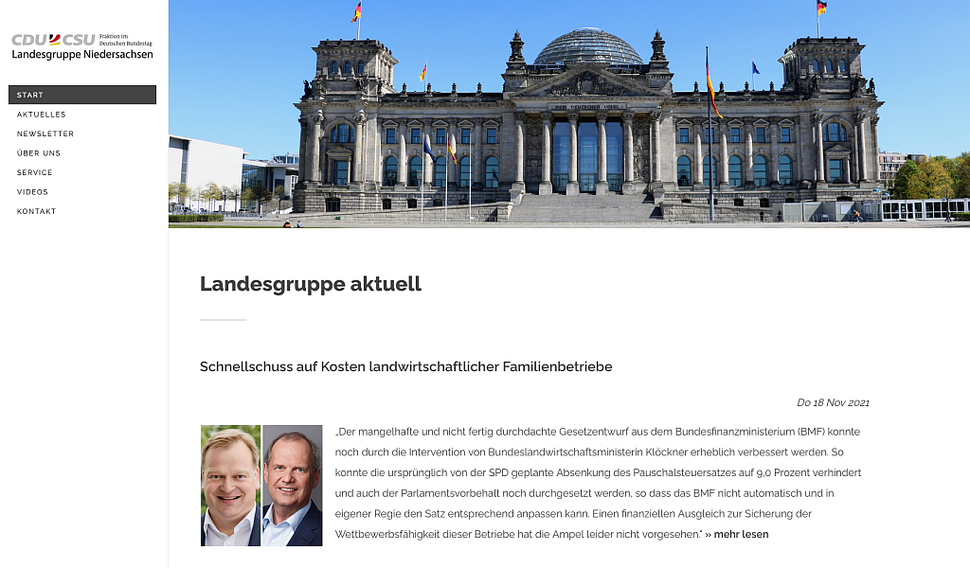 hansaconcept | Webdesign aus Lübeck für Ihren CDU-Wahlkampf, CDU-Ortsverband, CDU-Gemeindeverband, CDU-Kreisverband, CDU-Abgeordneten oder CDU-Kandidaten in Niedersachsen