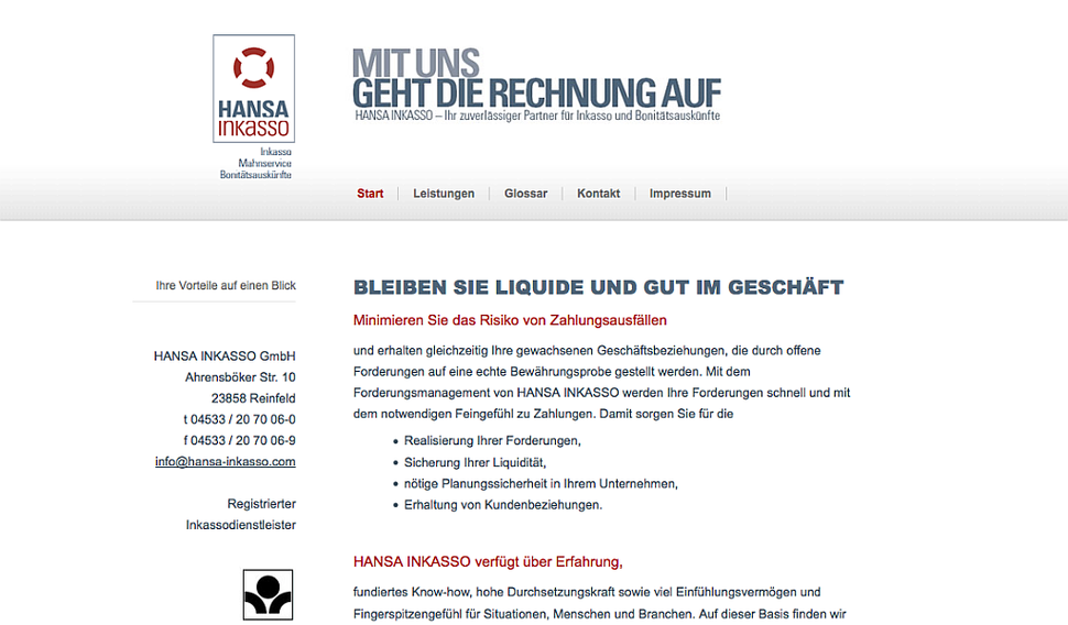 hansaconcept. Webdesign aus Lübeck für Rechtsanwälte, Notare, Steuerberater, also für die Kanzlei, die Anwaltskanzlei, Rechtsberatung, Mandantengewinnung, Mandanten