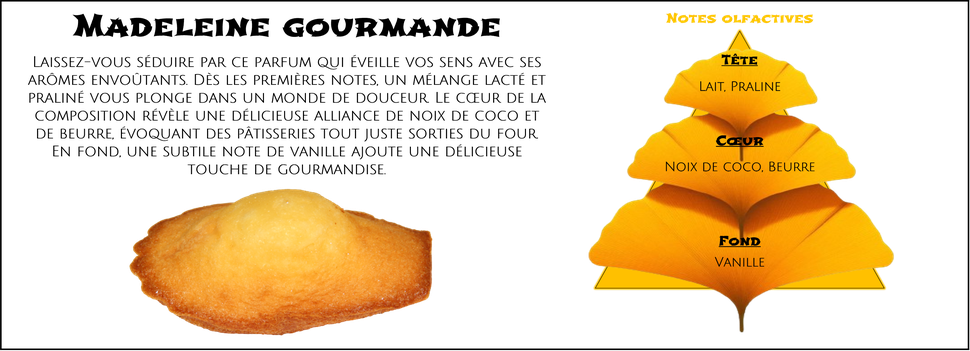 DaoZen - Découvrez le parfum pour bougies, fondants ou diffuseurs " Madeleine gourmande "