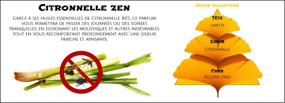 DaoZen - Découvrez le parfum aux huiles essentielles Bio pour bougies, fondants ou diffuseurs " Citronnelle Zen "