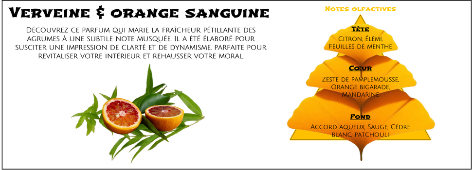 DaoZen - Découvrez le parfum pour bougies, fondants ou diffuseurs " Verveine & Orange sanguine "