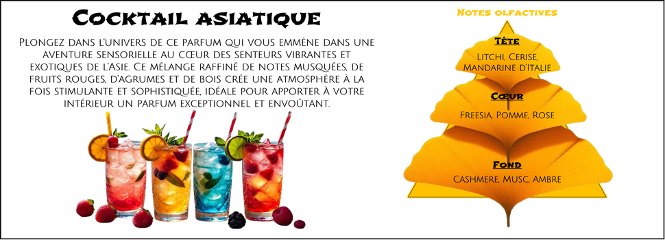 DaoZen - Découvrez le parfum pour bougies, fondants ou diffuseurs " Cocktail asiatique "