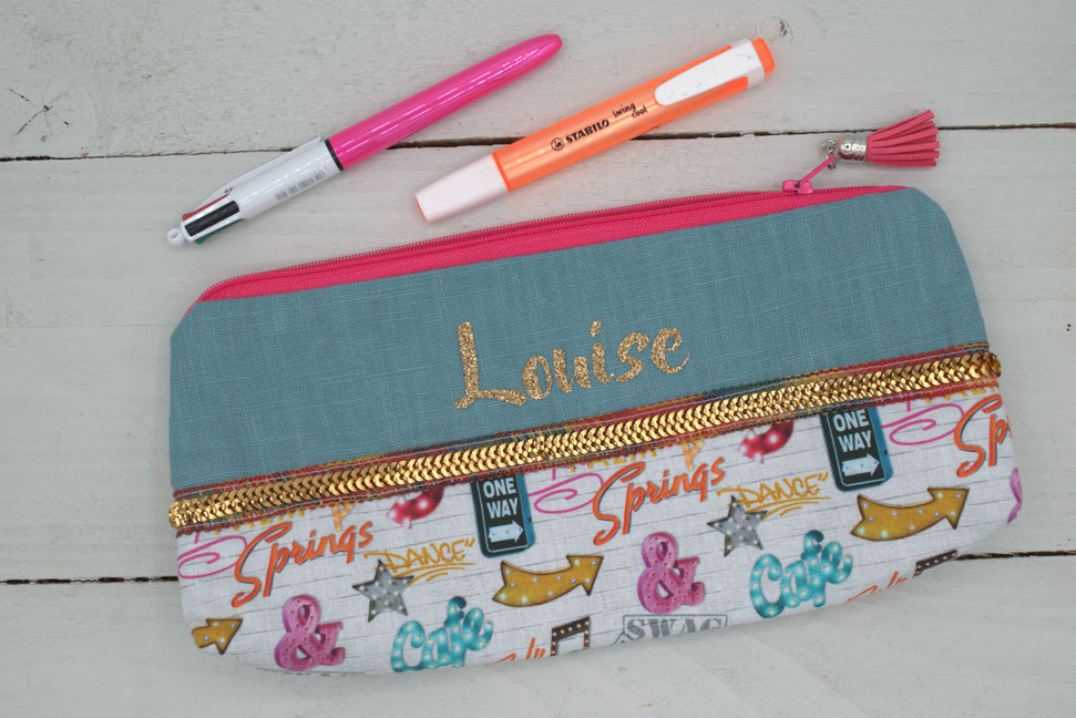 Trousse école Flash Dance 90 avec prénom fille à personnaliser