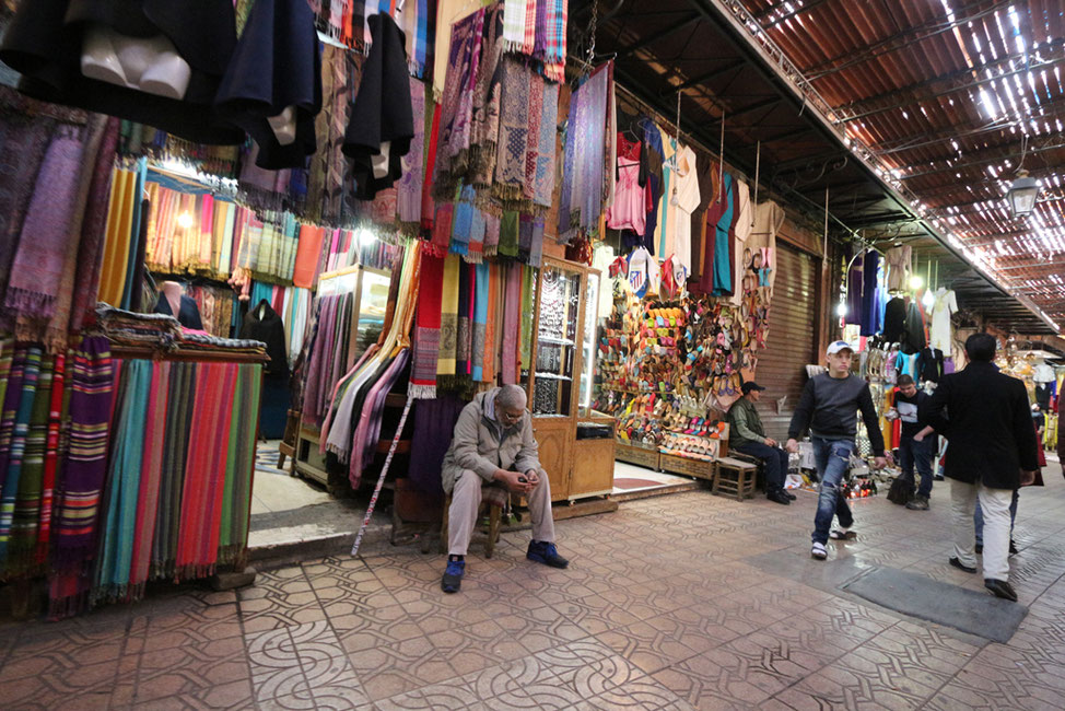 Verkaufsstände in der nördlichen Medina. 