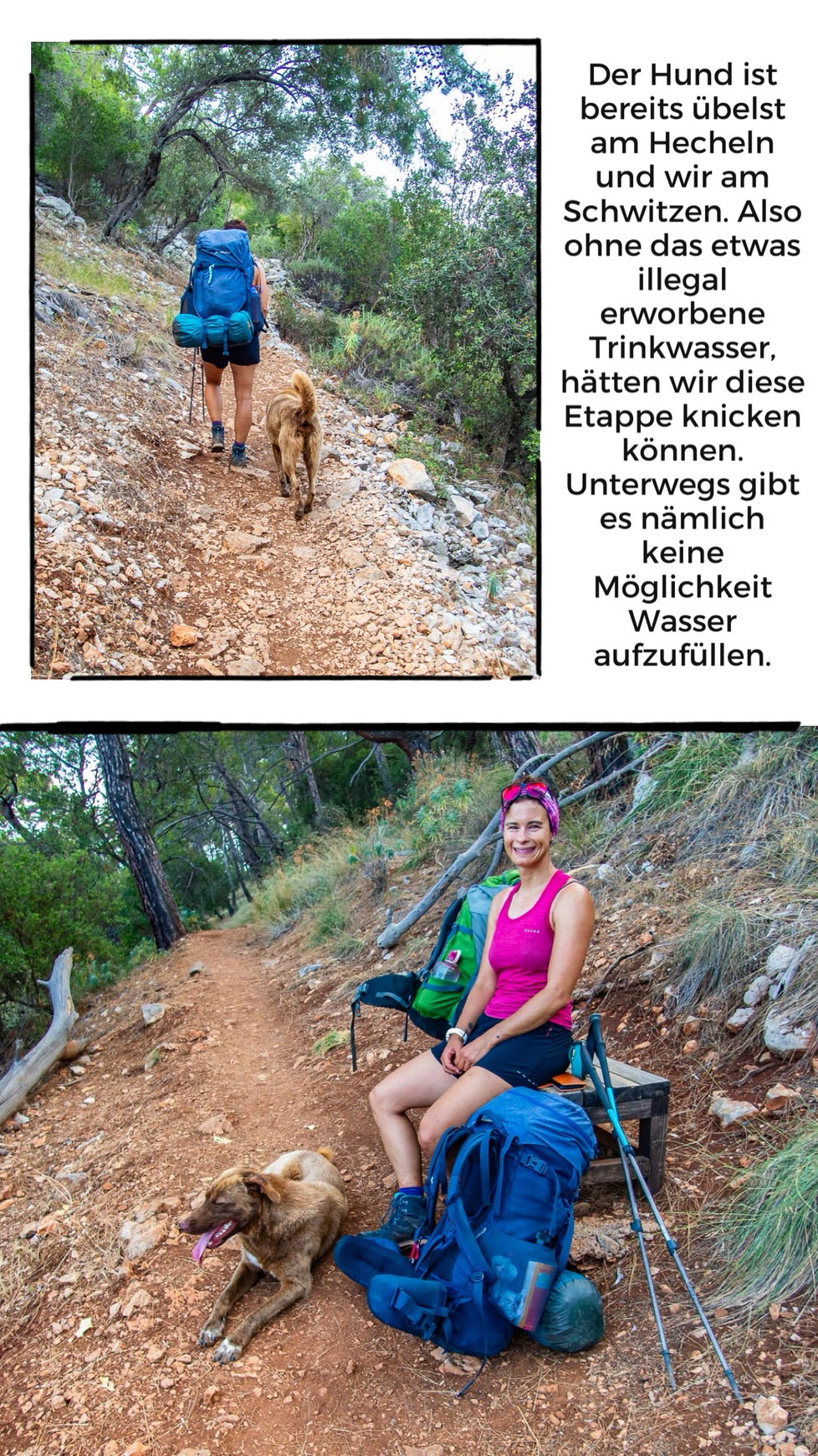 Mehrtagestrekking auf dem Lykischen Weg in der Türkei - wandern fernab der Zivilisation in einer traumhaften Landschaft umgeben von Meer, Klippen und Bergen. (hier: Etappe 12 von Karaöz nach Adrasan)