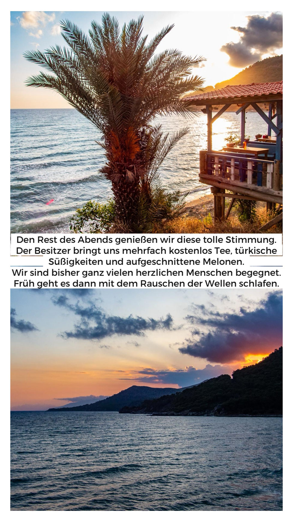 Mehrtagestrekking auf dem Lykischen Weg in der Türkei - wandern fernab der Zivilisation in einer traumhaften Landschaft umgeben von Meer, Klippen und Bergen. (hier: Etappe 12 von Karaöz nach Adrasan)