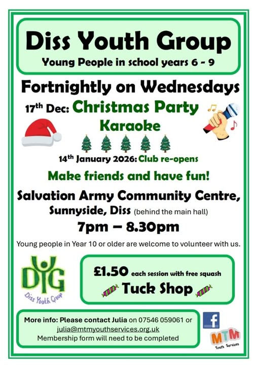 Diss Youth Group MTM Youth Services CIC A Community Interest Company