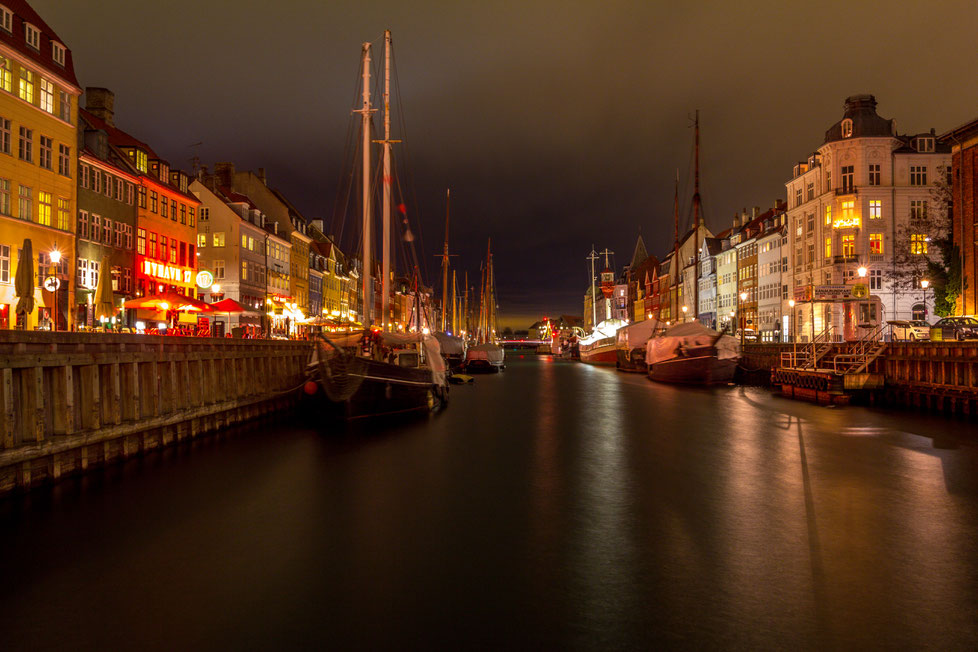 Long exposure of Nyhavn in Copenhagen