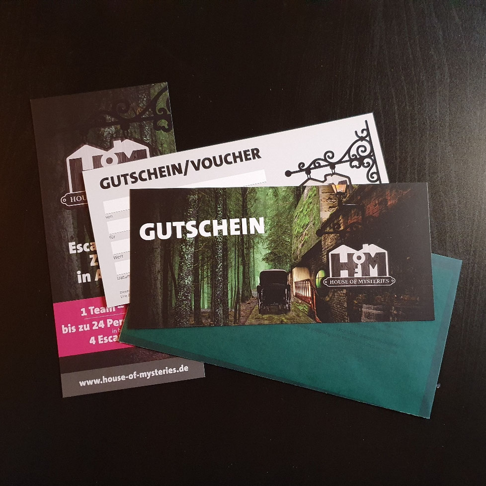 GUTSCHEIN ANFORDERN House of Mysteries das Rätselhaus in Aulendorf