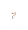 Anello solitario con perla in oro bianco con zirconi codice: IS2444B