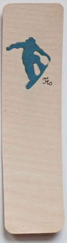 Marque-page Snowboard - 15 x 4 - Atelier Eclats de bois - Isère
