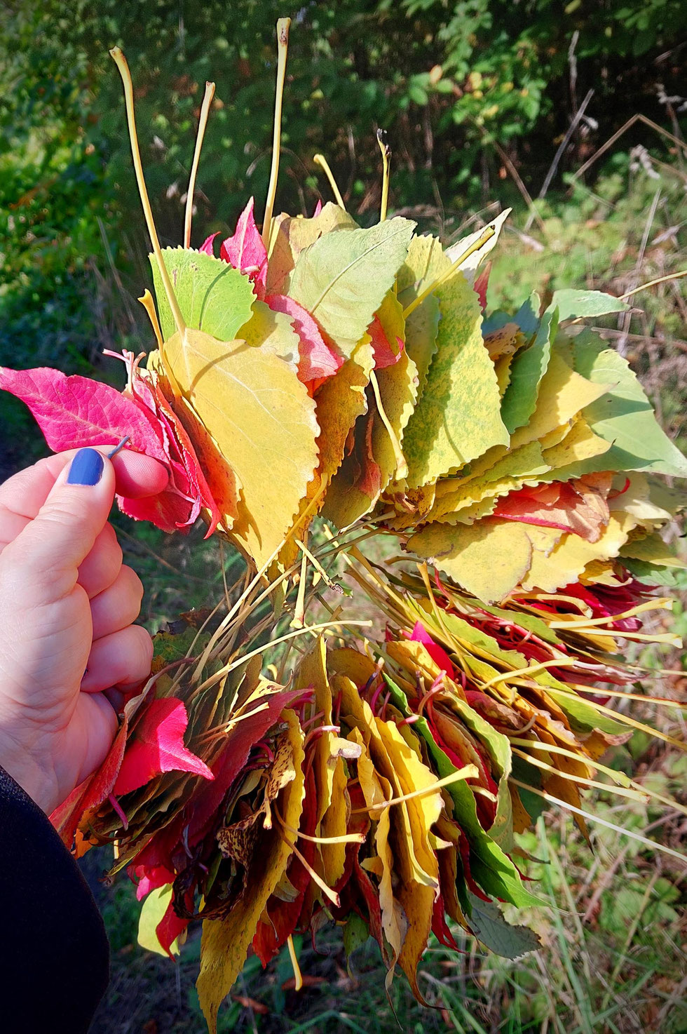 Herbst, Dekoration, Deko, selber machen, selbstgemacht, Kranz, Blätter, Blätterkranz, Herbstkranz, Herbstblätterkranz, diy, Herbstliebe, Herbstfarben, Blättergirlande, Pappelblätter, Pfaffenhütchen, Windlicht, Basteln, Kreatives, Natur, Naturmaterialien, 