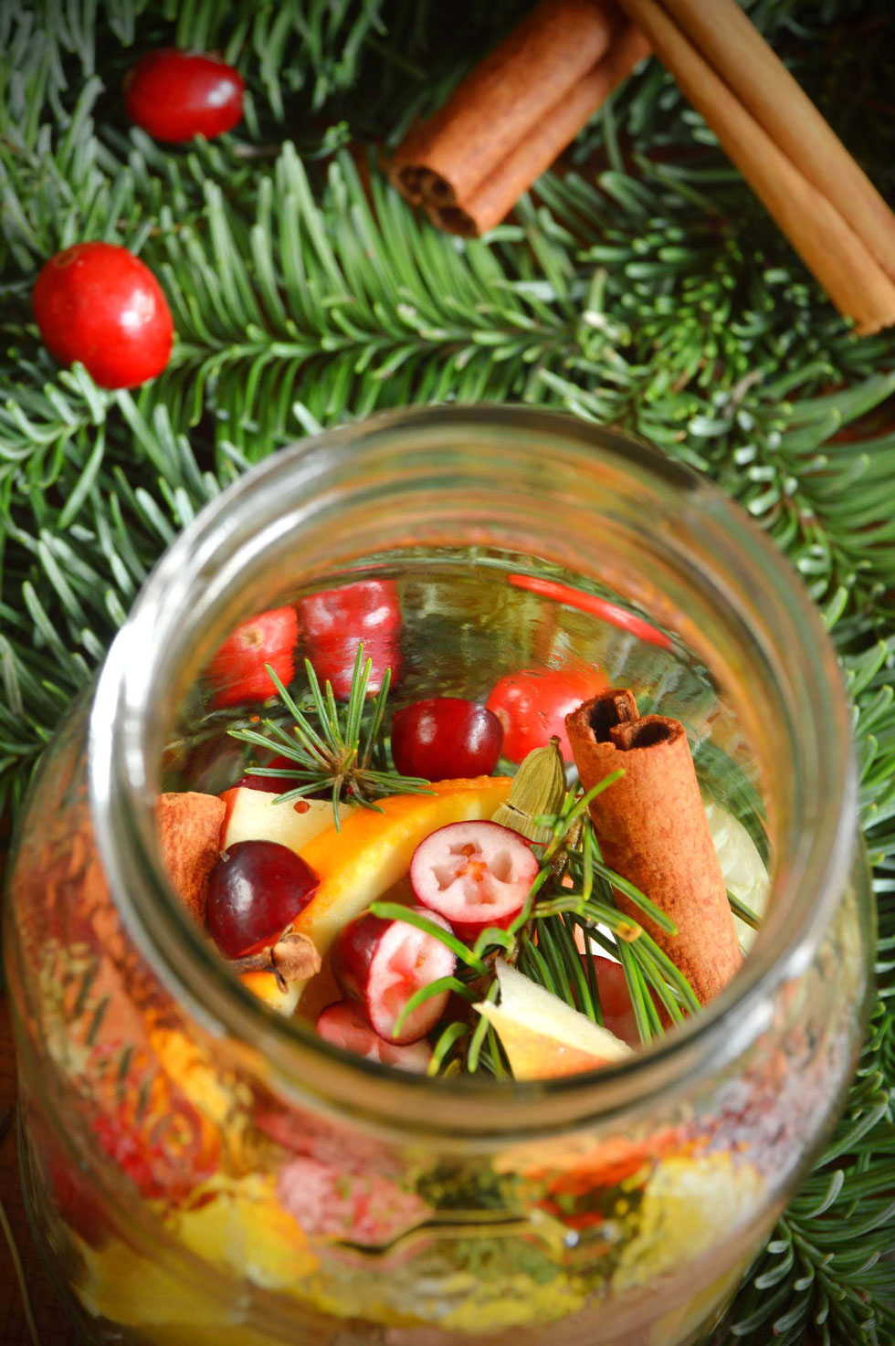 Oxymel, Sauerhonig, Wald-Oxymel, Gewürze, Weihnachten, Immunsystem, gut für den Darm, gesund, Fichte, Tanne, Wald, Cranberries, Orange, Apfel, gesundes Weihnachtsgeschenk