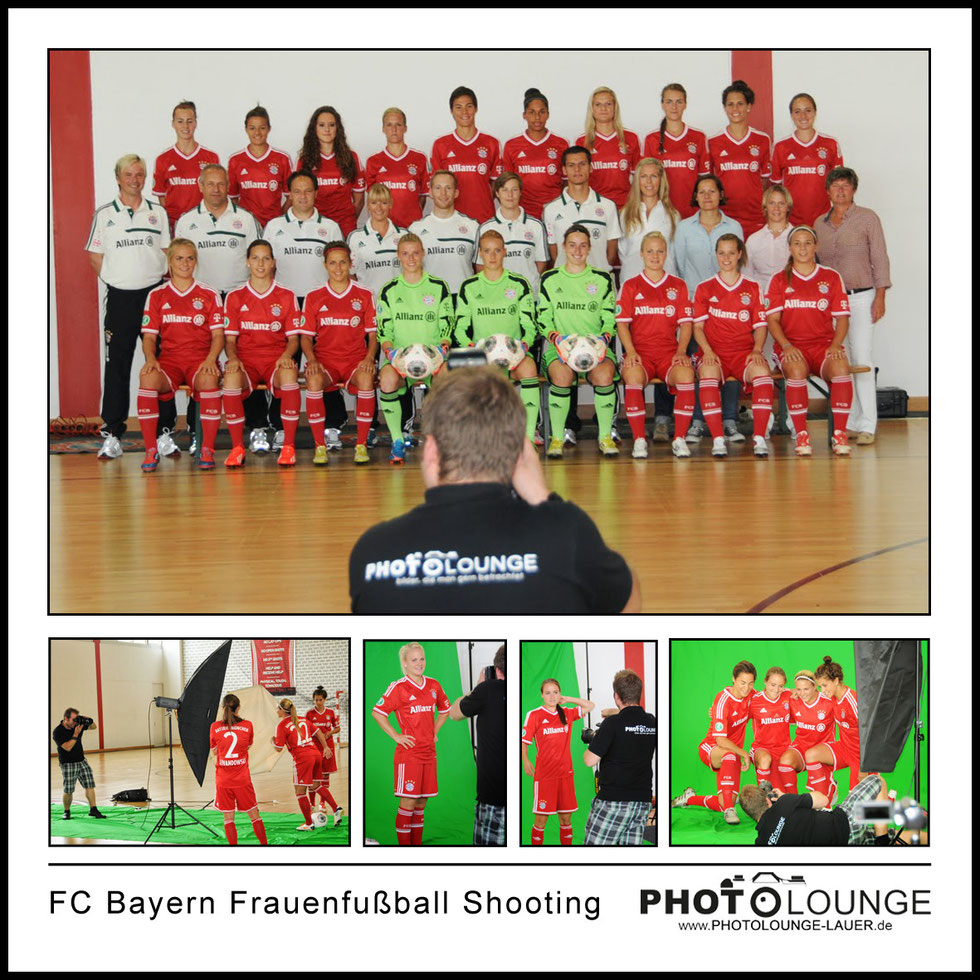 Making Of vom Fotoshooting von Fotograf Karsten Lauer mit den FC Bayern München Frauenfußballerinnen ©Martina Schnapp