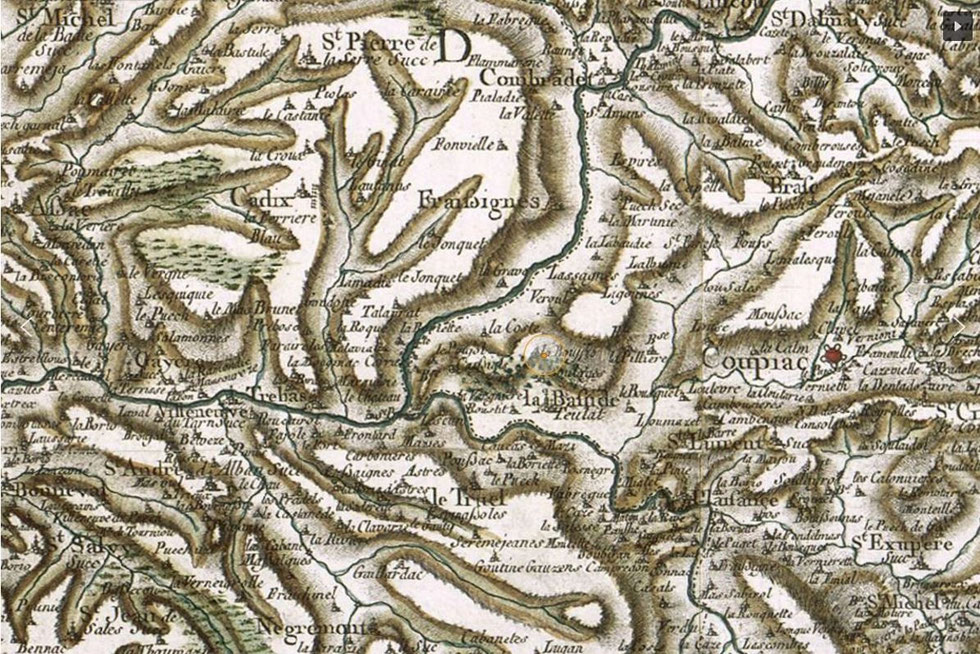 Carte de Cassini 18me siècle