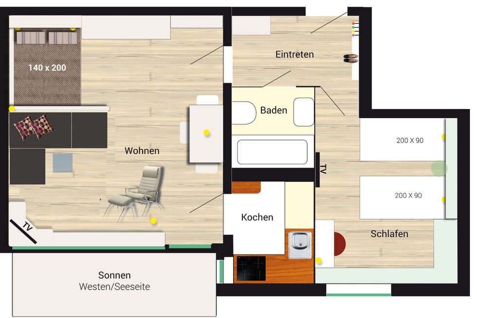 Uberzeugen Sie Sich Von Der Optimalen Raumaufteilung Nordseeresidenz Appartement 51 Carstensen