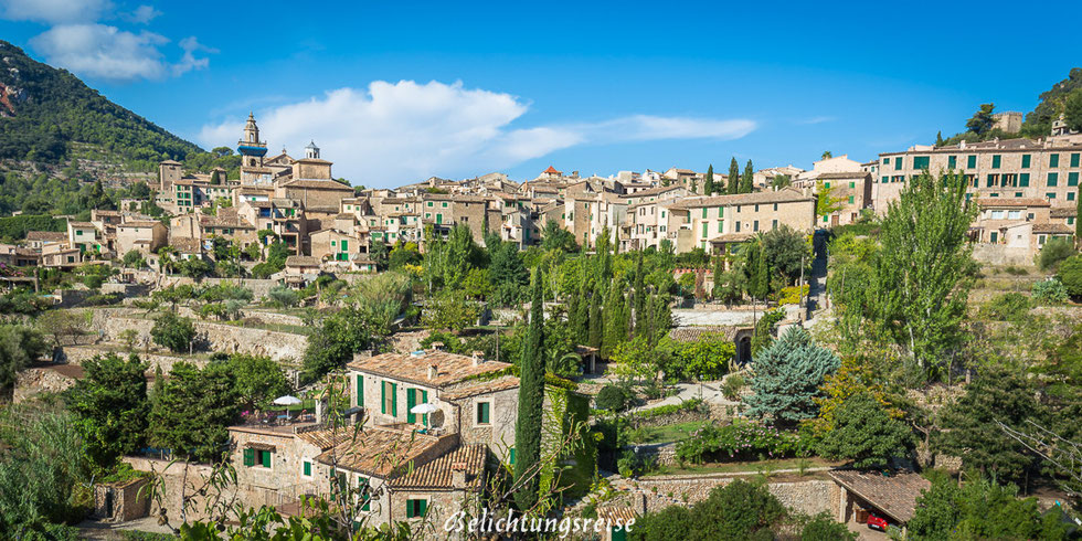 Mallorca, Aussichtspunkt, Aussicht, Häuser, Valldemossa, Autotour, Kirche, Panorama