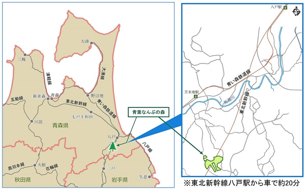 青葉なんぶの森の地図｜ウッドタワー研究会