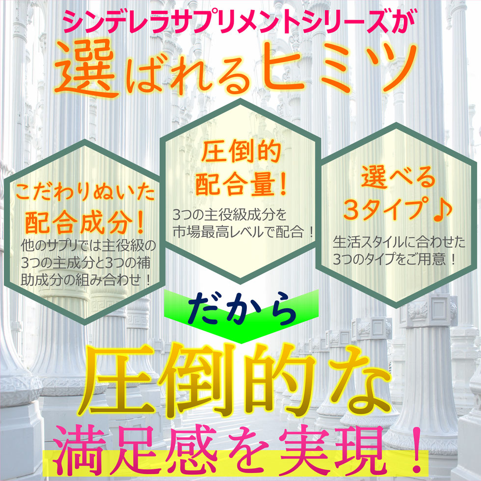 ダイエット サプリメント シンデレラサプリメント No.01『解』。脂肪の分解 に着目した日本唯一のダイエットサプリ。薬剤師が開発。激やせ よく効く 圧倒的 満足感