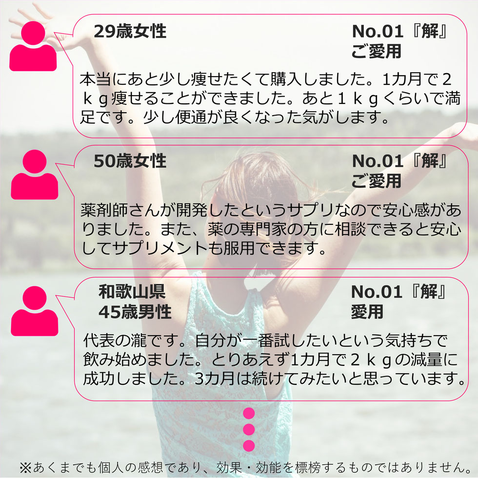 ダイエット サプリメント シンデレラサプリメント No.01『解』。脂肪の分解 に着目した日本唯一のダイエットサプリ。口コミ ユーザーからの 愛用