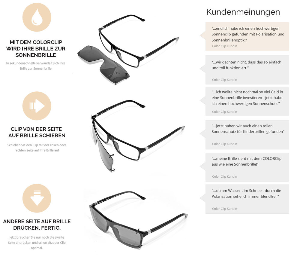 frequentie Arbeid Pijnboom Startseite - COLORClip - Der maßgefertigte Sonnenclip für Ihre Brille