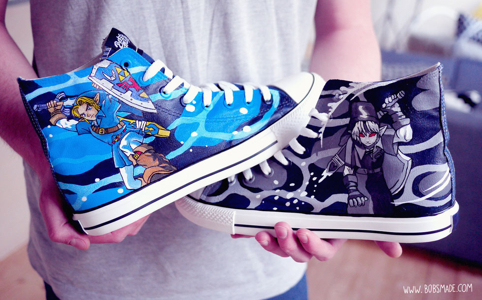 Dark Link Chucks by Bobsmade