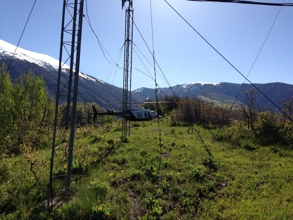 You might remember seeing shots of the 206 in this same spot in the wintertime. The view changes dramatically in the spring. The wires are still there, though..those don't go anywhere.