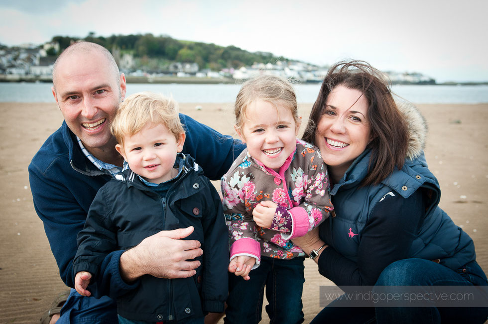 natural family portrait on Instow beach, north devon