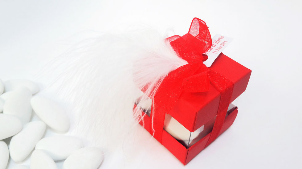 Mariage Rouge et blanc roses rouges romantique et plumes blanches