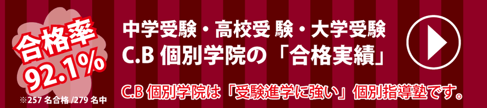 合格実績－所沢市小手指の塾｜C.B個別学院