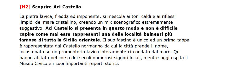 Troppo bold equivale a non evidenziare nulla!