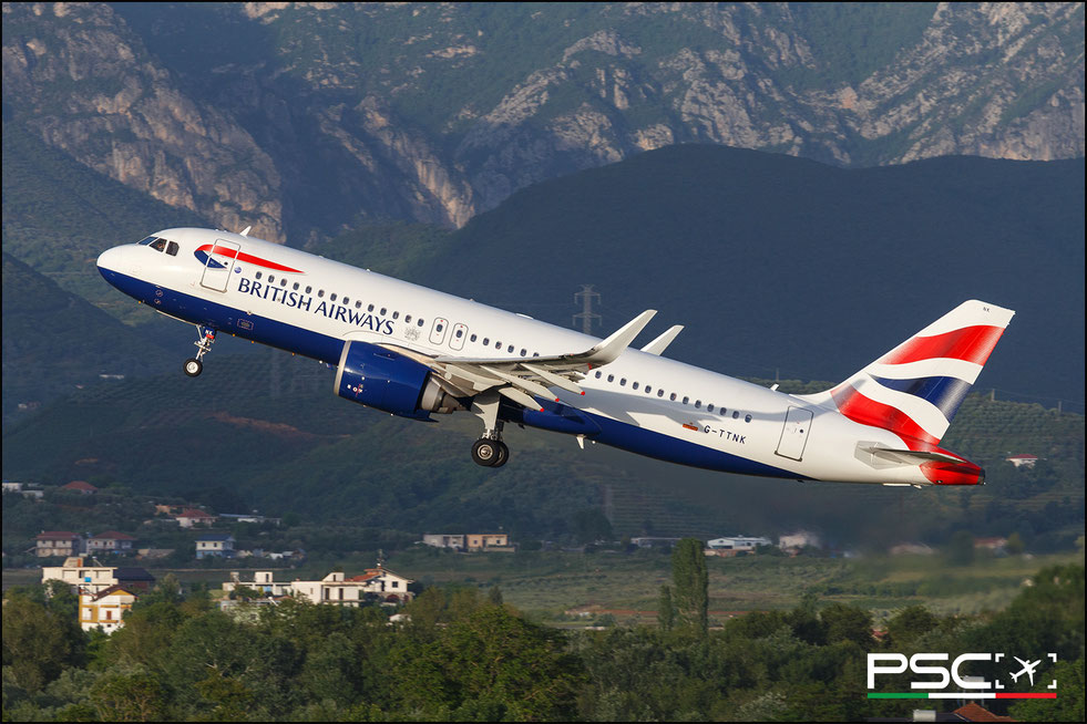 G-TTNK Airbus A320-251N 9551  LEAP 1A26  British Airways 2020  @ Tirana TIA 05 2026 © Piti Spotter Club Verona
