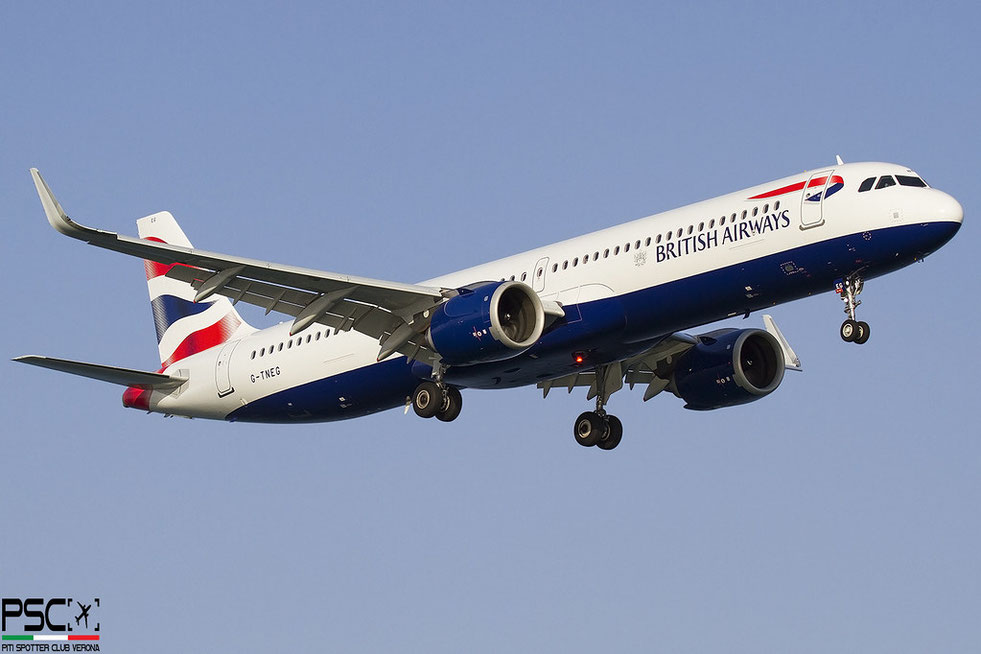 G-TNEG Airbus A321-251NX 12484  LEAP-1A32  British Airways 2024 @ Larnaca LCA 08 2025 © Piti Spotter Club Verona