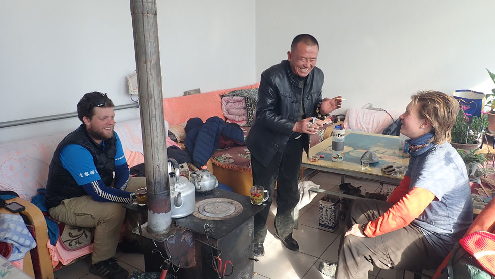 Concerned by how few warm layers I was wearing, this man offered us a jacket of his after feeding us lunch.