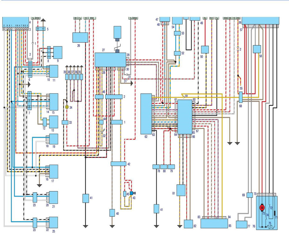 Central locking burglar alarm on-board computer