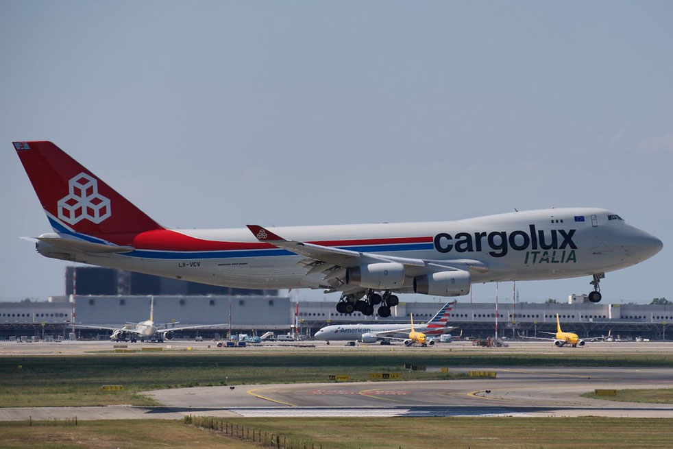 LX-VCV Boeing 747-4R7F (SCD) 34235 1366 RB211-524G Monviso Cargolux Italia>Cargolux 2005 @ Milano Malpensa MXP 07 2025 © Piti Spotter Club Verona
