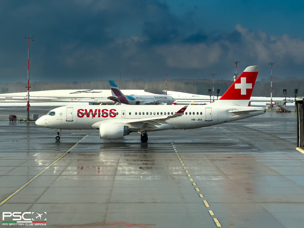 HB-JBA Bombardier CS100 50010  PW1524G Kanton Zürich Swiss International Air Lines 2016  @ Hamburg HAM 02 2026 © Piti Spotter Club Verona
