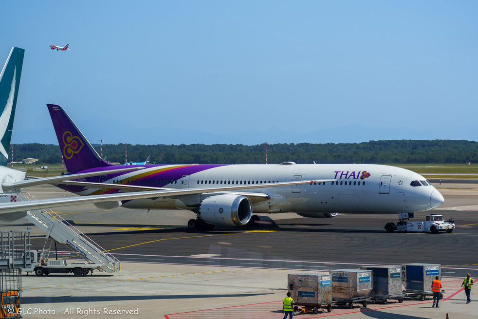 HS-TWC Boeing 787-9 Dreamliner 62739 746 GEnx-1B Si Sakhon / ศรีสาคร Thai Airways 2018  @ Milano Malpensa MXP 07 2025 © Piti Spotter Club Verona