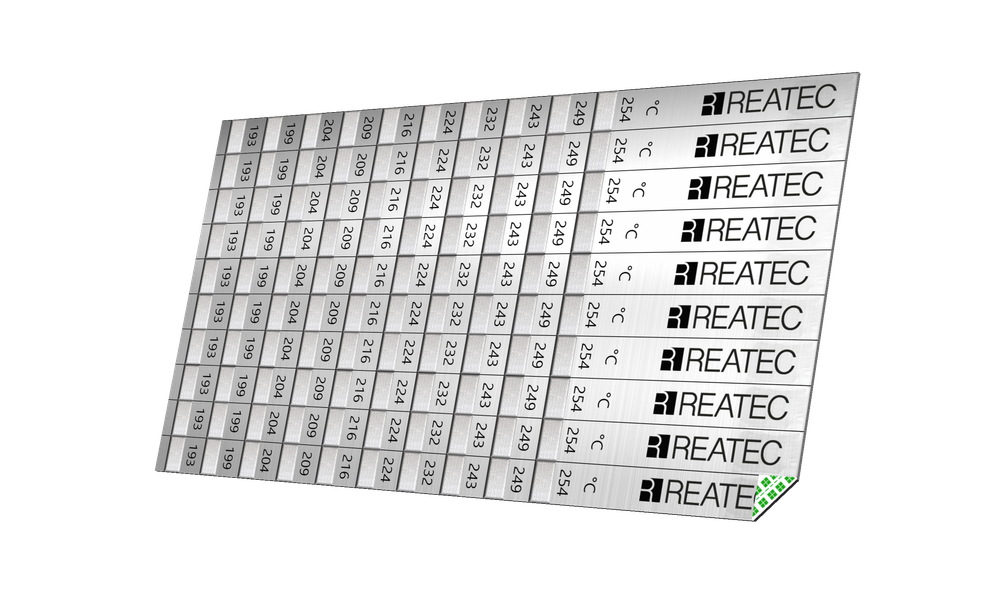 Reatec Temperaturmessstreifen - 10er Pack Mit Messbereich 37,8°C Bis 264°C