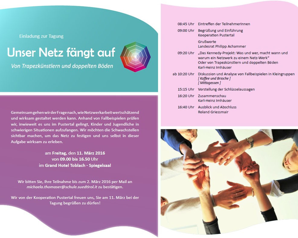 Tagung "Unser Netz fängt auf" am 11.03.2016 in Toblach