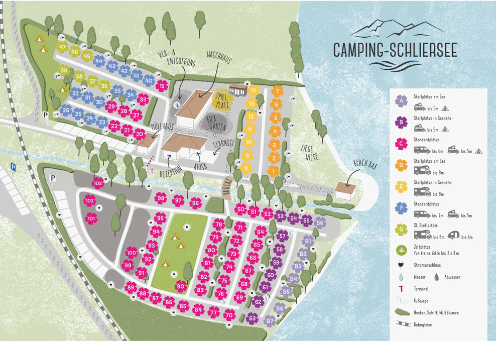     Platzplan Camping Schliersee